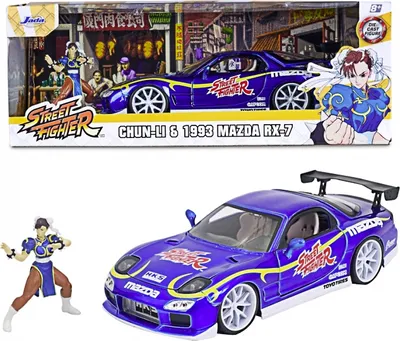 Obrázek produktu pro Jada Toys Street Fighter 1993 Mazda RX7 1:24, Auto, 8 rok/roky, Kov, Modrá