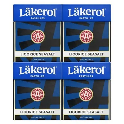 Produktbild von Läkerol Licorice Seasalt sugarfree 4x23g