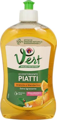 Produktbild von Vert Piatti Arancia e Mandarino Geschirrspülmittel 500ml - ChanteClar