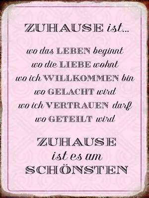 Produktbild von vianmo Holzschild 40x30 cm Zuhause ist es am schönsten