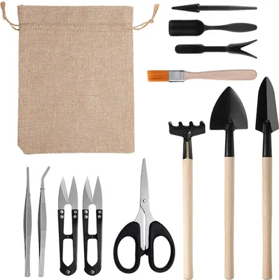 Obrázek produktu pro 13PCS Mini zahradní sada nástrojů pro výsadbu sukulentů Jets Kopání rostlin Výsadba miniaturní pohádkové zahrady Kaktusy Bonsai Rostliny Výsadba zahradního nářadí