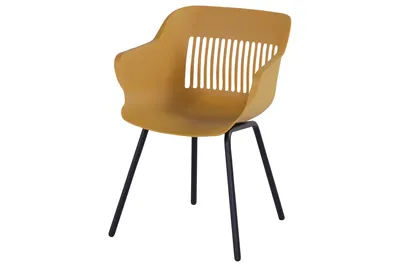 Produktbild von Hartman Outdoor 2er Set Gartenstühle Jill Rondo Schwarz/Gelb