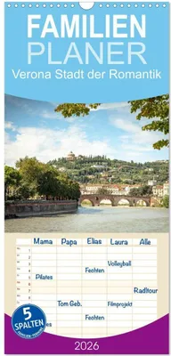 Produktbild von Familienplaner 2026 - Verona Stadt der Romantik mit 5 Spalten (Wandkalender, 21 x 45 cm) CALVENDO