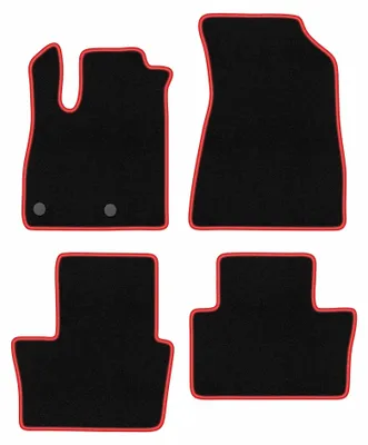 Immagine prodotto di Tappetini in moquette per Renault Austral 2022- (SUV) – set 4 pezzi, nero/rosso, su misura – Wielganizator CARLUX