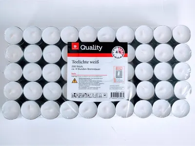 Produktbild von Teelichte 200St 4h weiss TGQ