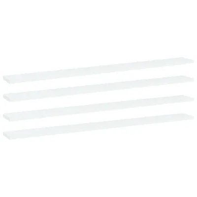 Produktbild von vidaXL Bücherregal-Bretter 4 Stk. Weiß 100x10x1,5 cm Holzwerkstoff
