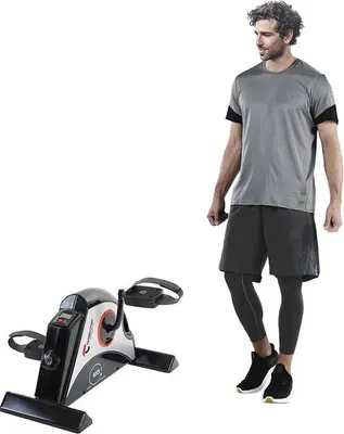 Productafbeelding van Famanu Mini-fiets voor thuisgebruik, geschikt voor training van armen en benen - met verstelbare weerstand