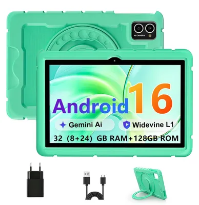 Produktbild von 2026 Tablet 10 Zoll Android 16 Tablet Widevine L1 32GB RAM+128GB ROM 2TB Grün