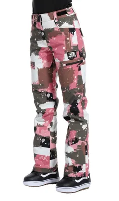 Image de Rehall Pantalon de neige femme Nori camo abstract rose : S Taille : S