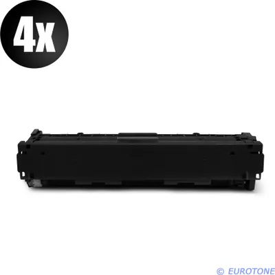 Produktbild von 4x Eurotone Toner Alternative für HP CF210X 131X Black Schwarz