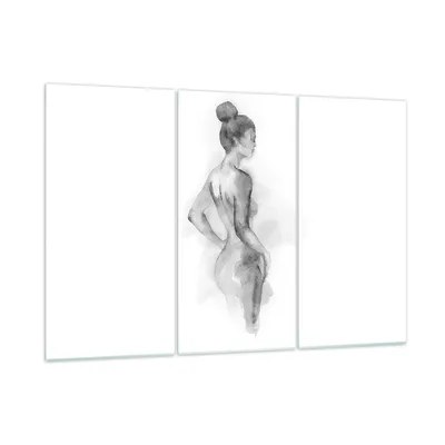 Produktbild von Bilder auf glas - 3 Teile - Frau Körper Stück - 165x110cm - Glasbilder - Wandbilder - Bilder - zum Aufhängen bereit - Wanddekoration aus Glas - Glas Bilder - Wandbild auf Glas - GCE165x110-4995