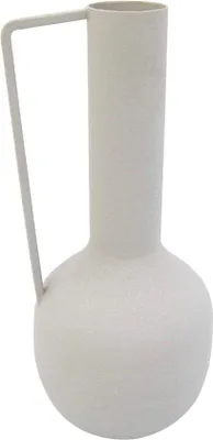 Obrázek produktu pro Šedá váza na květiny, výška 25 cm, dekorativní železná struktura