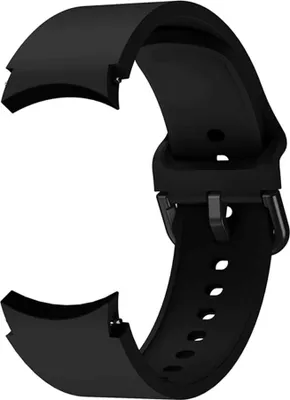 Produktbild von SYSTEM-S Armband flexibel aus Silikon 20mm für Samsung Galaxy Watch 4 Smartwatch Schwarz