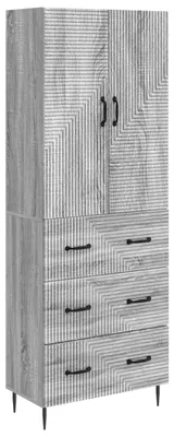 Image de Ensemble de Meubles 2 pcs Sonoma gris 66 x 34,5 x 90 cm