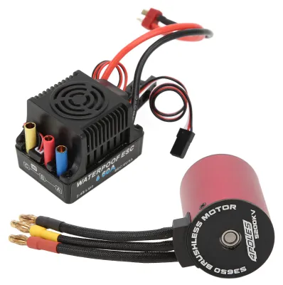 Produktbild von RC-Kombi-Set aus bürstenlosem Motor und Regler: 60-A-Regler und bürstenloser Motor S3650 (5200 kV) – Bausatz für 1:10-RC-Auto, Truck oder Crawler