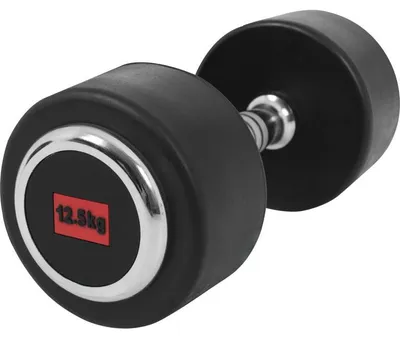 Produktbild von GORILLA SPORTS® Kurzhanteln - Einzeln, 12,5 kg, aus Gusseisen, Gummiert, Griff gerändelt, rutschfest - Rundhanteln, Kurzhantelset, Hantel Set, Gewichte, Dumbbells