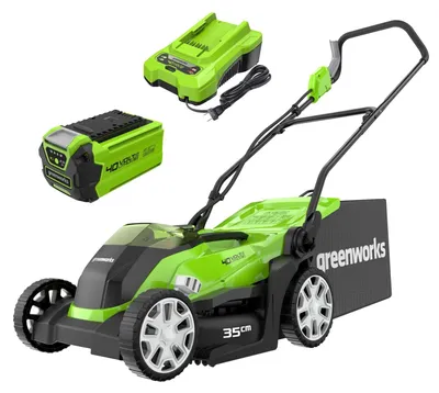Produktbild von Greenworks 40V Kabelloser Akku Rasenmäher für Flächen bis zu 200 m², 35 cm Schni