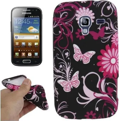 Produktbild von Schutzhülle TPU Case für Handy Samsung Galaxy Ace 2 i8160 Schmetterlinge