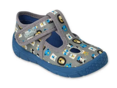 Produktbild von Stiefeletten Befado Honey 533P020 blaue Tiere flexibel leicht, Klettverschluss