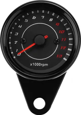 Immagine prodotto di Tachimetro retroilluminato per moto Tachimetro in alluminio di ricambio alloggiamento nero Quadrante nero