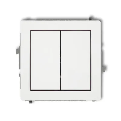Produktbild von Serienschalter DWP-2 KARLIK ELEKTROTECHNIK | DECO SERIE | WEISS | Steckdosen Schalter Rahmen