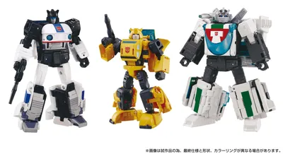Immagine prodotto di Action figure della serie "Dramatic Capture" di Transformers - Confezione da 3 - Cybertron Chase