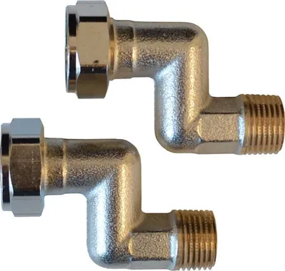 Produktbild von sanicomfort S-Anschlussstück 21,3 mm (1/2"), chrom, 2 Stück, Heizkörper Anschlussstück, S-Anschluss Verschraubung für Heizkörpermontage