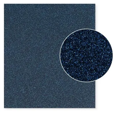 Produktbild von Plottermarie Plotterfolie Mega Glitter für kreative Veredelungen – Plotterfolie für Textildruck, T-Shirts, Baumwolle, Polyester, DIY & Spezialeffekte 32 x 50 cm - 944 Navy