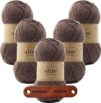 Produktbild von 5 x ALIZE WOOLTIME 240 Cocoa mit Label