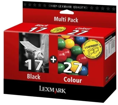Produktbild von Lexmark Nr.17 + Nr. 27, Schwarz, Cyan, Magenta, Gelb, Multipack
