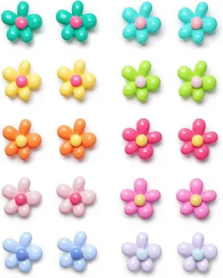Produktbild von Famanu Kühlschrankmagneten Set 20 Stück - Bunte 3D Blumen