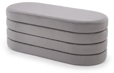 Obrázek produktu pro Taburet s úložným prostorem CALPI - popelavá