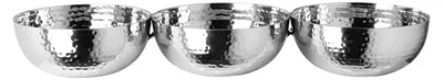 Produktbild von FINK Schalen PICCA 3er Set - Snackschalen aus Edelstahl, glänzend, silberfarben, 28 x 9 cm, Dipschalen, Aperitif, Tapas