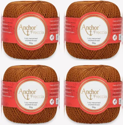 Obrázok produktu pre 4x Anchor Freccia 16 – jemná bavlnená priadza na filigránové háčkovanie (farba 00309)