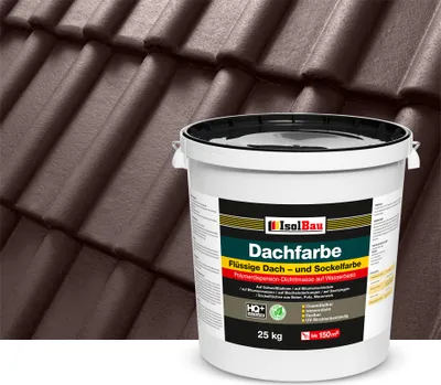 Produktbild von Isolbau Dachfarbe Braun 25 kg Sockelfarbe Fassadenfarbe Dachbeschichtung RAL Farbe