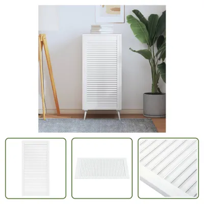Immagine prodotto di The Living Store Armadio a doghe design bianco 99,3x49,4 cm in legno di pino massiccio