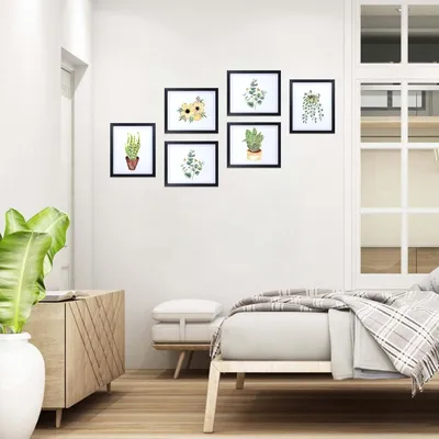 Produktbild von Fotolijstset von 6 - 20 x 25 cm für Wand und Tisch - schwarz