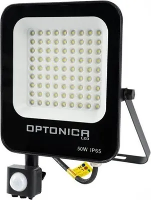 Produktbild von 50W LED-Fluter Bewegungsmelder Dämmerungsschalter Extraflach IP65 SCHWARZ - Kaltweiß 6000K - 8000K