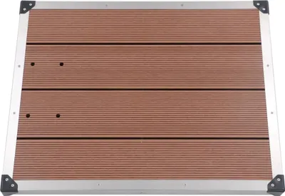 Obrázek produktu pro vidaXL Zahradní sprchová vanička WPC z nerezové oceli 80 x 62 cm hnědá