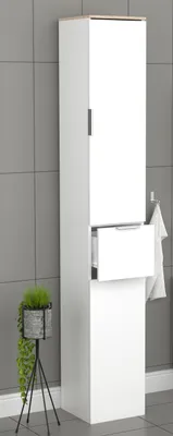 Produktbild von VCM Holz Badezimmerschrank | Badmöbel |Stand Badschrank | Hochschrank | Maße ca. H. 190 x B. 30 x T. 30 cm - Donali