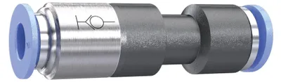 Produktbild von Riegler Gerade Steckverbindung »Blaue Serie« selbstabsper., Schlauch-Ø 12, 66 mm