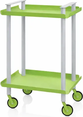Immagine prodotto di DON HIERRO - Carrello portavivande, ripiano mobile a 2 livelli, metallo, struttura grigia, LEKY