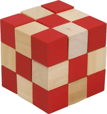 Image de Jeu de logique IQ 3D Puzzle Cub nature-rouge, Fridolin