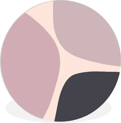 Produktbild von MuchoWow® Rundes Wandbild - Runde Bilder Pastell - Gestaltung - Minimalismus Ø 90 cm Kreis Wanddekoration Kunststoff - Wandkreis - Wandschmuck - Wand-Kreis - Wohnzimmer - Bild - Runde - Wanddeko - Dibond - Kunstdrucke