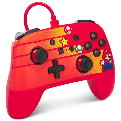 Produktbild von PowerA 1526539-01, Gamepad, Nintendo Switch, Kabelgebunden, USB, Schwarz, Blau, Orange, Rot, 3 m