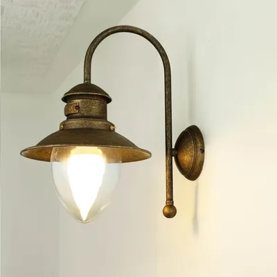 Produktbild von Wandlampe Bronze E27 Echt-Messing Maritim Wandleuchte