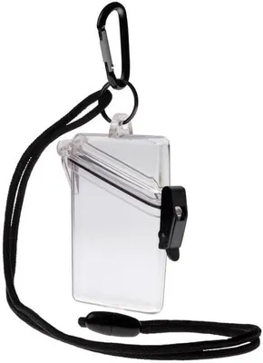 Produktbild von Transparenter, wasserdichter Ausweishalter, wasserdichter Halter für Sport, vertikaler Ausweishalter mit Lanyard und Schlüsselring, Ausweishalter, Etiketten, Büro- und Schulbedarf