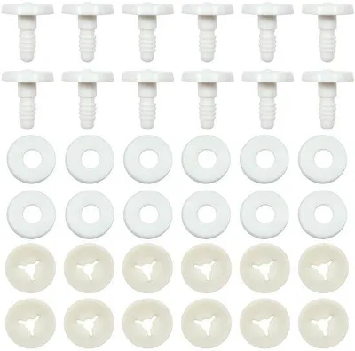 Produktbild von Amigurumi-Gelenke – Puppengelenke – 20 Sets – Weiß – Kunststoff-Tiergelenke – Bastelbedarf für DIY-Projekte – Set
