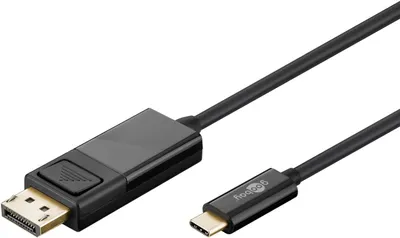 Produktbild von Goobay USB-C™- DisplayPort Adapterkabel 4k60Hz, 1,20 m, schwarz, USB-C™-Stecker > DisplayPort-Stecker