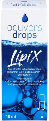 Produktbild von Ocuvers drops LipiX Augentropfen für empfindliche, trockene, dehydrierte und müde Augen, 10 ml Tropfen